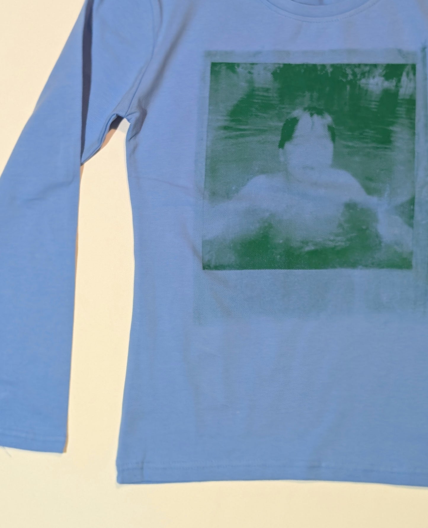 חולצת ארי ירוק על כחול